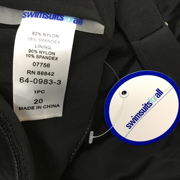 Swimsuits for All Black Tankini Top | Size 20 - Picture 3 of 3